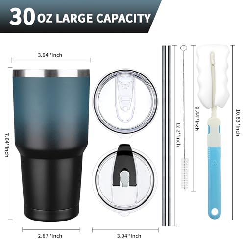 30 oz Tumbler with Lids and Straws
