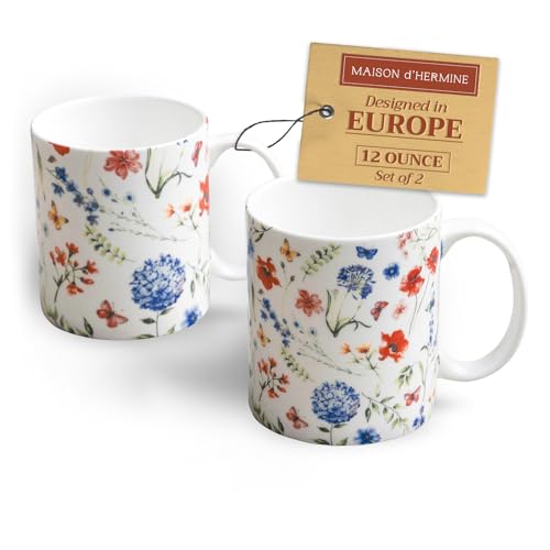 Coffee Mug with Handles Tea Cups (2 Count)