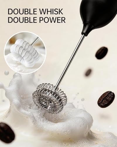 Rechargeable Milk Frother Handheld with Stand