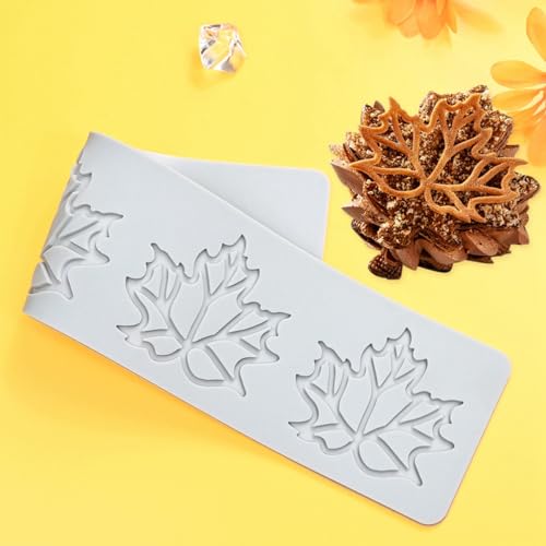 Hollow Out Maple Leaves Lace Silicone Impressing Mold Mat Fondant Cake Sugar Mould Cooking Tools Decorating Tools Diy Moulds