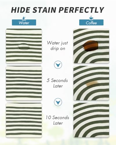 Coffee Mat Hide Stain Rubber Backed Absorbent Dish Drying Mat for Kitchen Counter