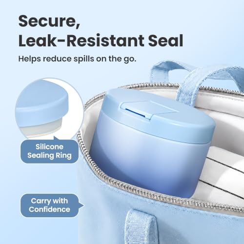 12oz Insulated Vacuum Food Jar with Buckle Lid Wide Mouth Soup Thermo for Hot Food Kids Leakproof Stainless Steel Lunch Container