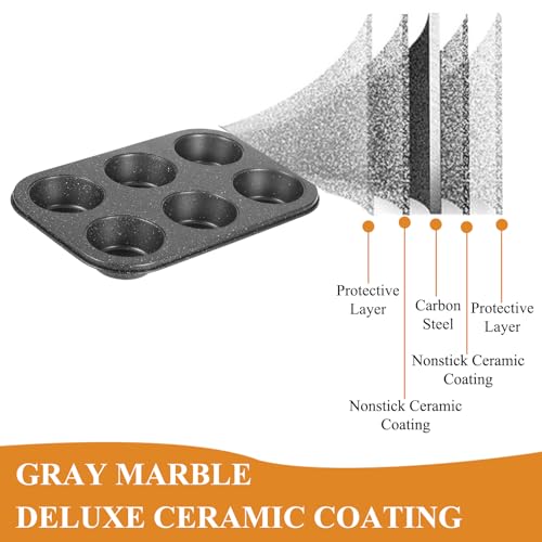 Nonstick 6 Cup Muffin Pan (2 Count)