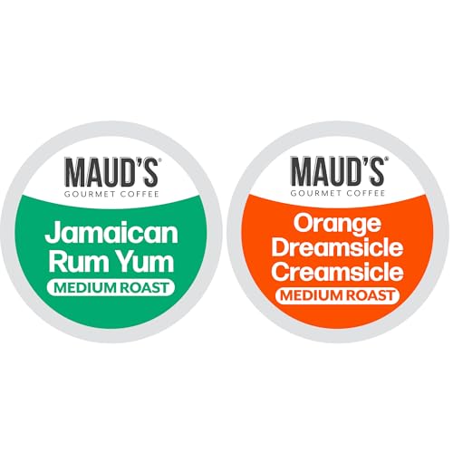 Maud’s Orange Creamsicle & Jamaican Rum Yum Coffee Pods Variety Pack (36 Count)