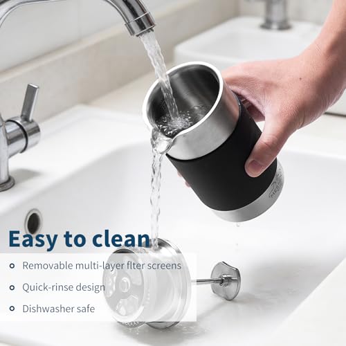 Mini French Press Coffee Maker 12oz Insulated French Press with Pouch