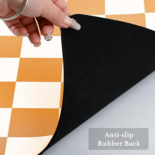 Checkered Dish Drying Mat for Kitchen Counter
