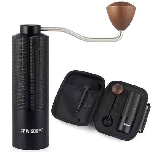 Portable Manual Coffee Grinder with Stainless Steel Conical Burr