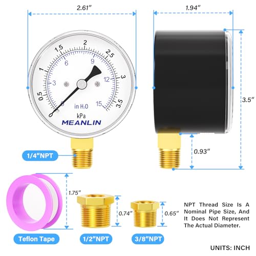 0 15 in H2O Diaphragm Type Capsule Low