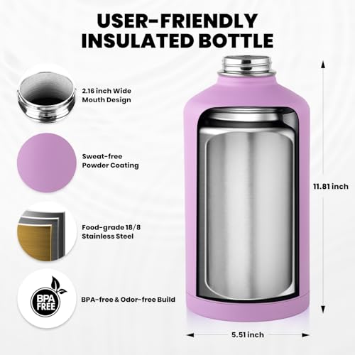 One Gallon Water Bottle Insulated 128 oz