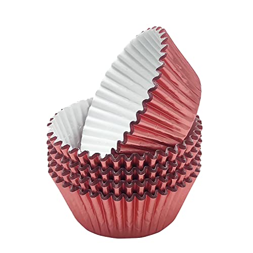 Standard Rose Gold Foil Cupcake Liners Muffin Baking Cups for Party and More (100 Count)