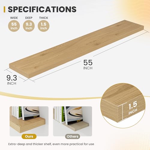 55 Inch Floating Shelves