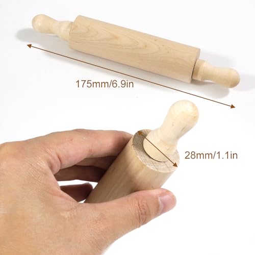 6 Pack 7" Mini Unfinished Wood Roller Tiered Tray Decor (6 Count)
