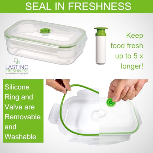 BPA Free Plastic Vacuum Seal Containers with Hand Pump