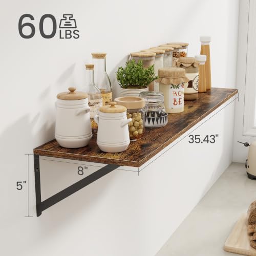 Deep Floating Shelves for Wall (2 Count)