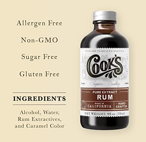 Pure Rum Extract for Baking (4 Fl Oz)