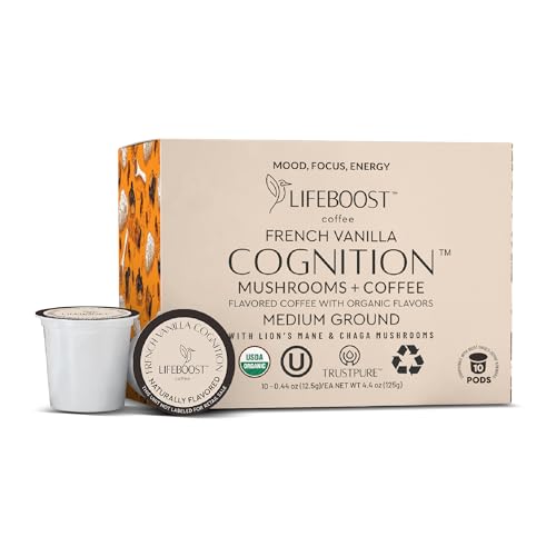 French Vanilla Cognition Mushroom Coffee Pods (10 Count)