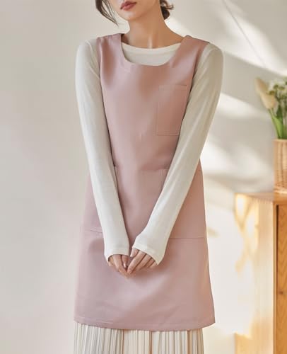 Unisex Cobbler Apron with 3 Deep Pockets Smock Vest Apron