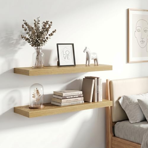 30 Inch Floating Shelves Wall Mounted for Display (2 Count)