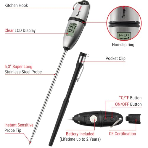 TempSwift 1 Sec Digital Food Thermometer for Kitchen Cooking