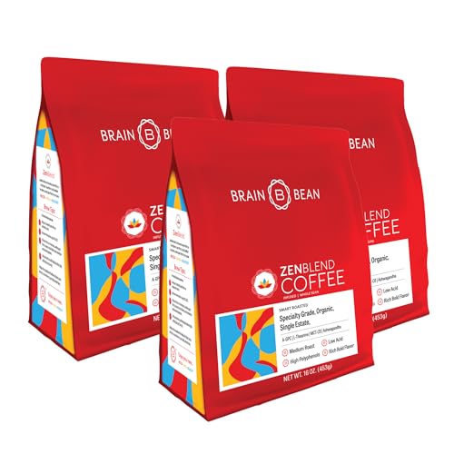 Zen Blend Organic Coffee Whole Bean with Caprylic Acid MCT (48 Ounce)