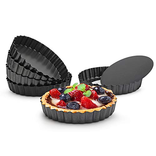 4 Inch Mini Quiche Pan Set of 6 (6 Count)