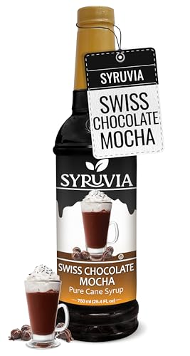 Coffee Syrup Swiss Chocolate Mocha Flavored Syrup for Drinks (25.4 Fl Oz)