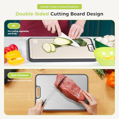 Titanium Cutting Board Double Sided Food Grade