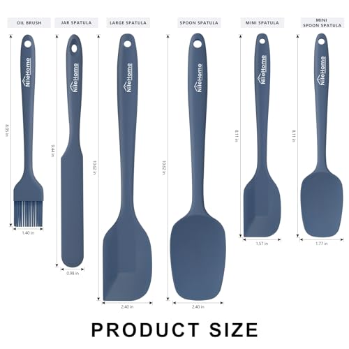 6 Pieces Silicone Spatula Set with Silicone Brush (6 Count)