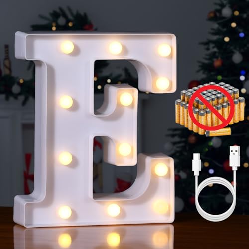 Rechargeable LED Letter Lights Sign Marquee Light Up Letters Sign for Night Light Wedding