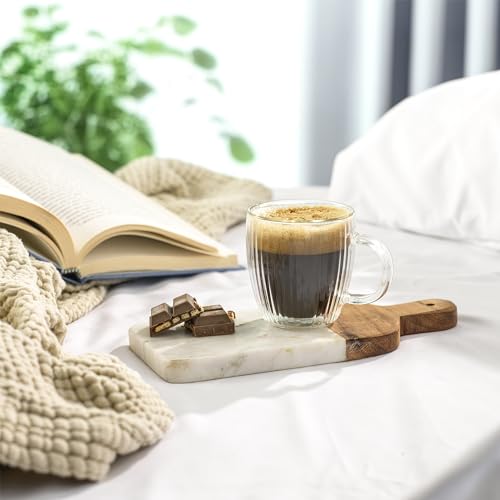 Fluted Glass Espresso Cups (2 Count)