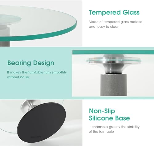 Cake Turntable Glass Stand 12"