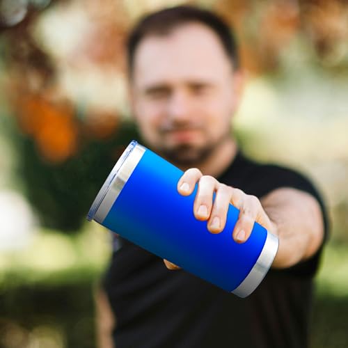 20oz Tumbler with Lid Stainless Steel Tumblers Insulated Mug Dark Blue 12P (12 Count)