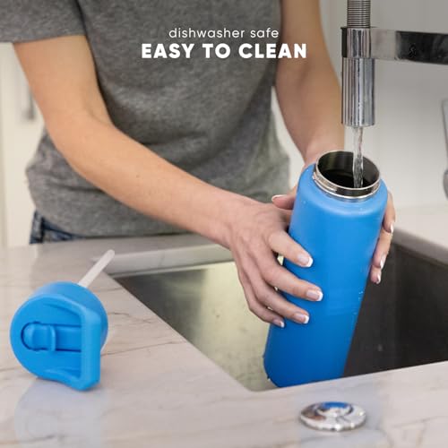 Insulated Water Bottle with Straw
