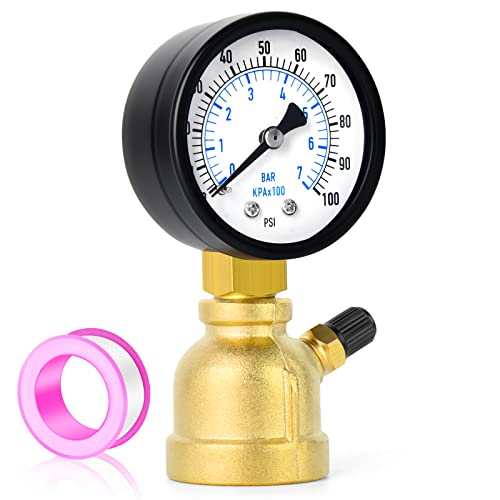 0 100Psi Forged Brass Air Test Pressure gauges