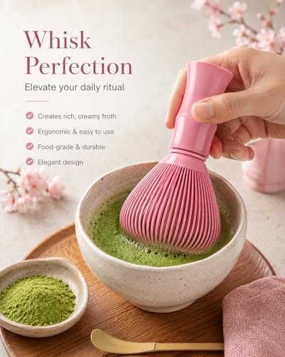 Traditional Matcha Whisk Reusable Resin Matcha Whisk Chasen Dishwasher Safe Matcha Stirrer Matcha Green Tea Powder Preparation Prepare Japanese Matcha Tea