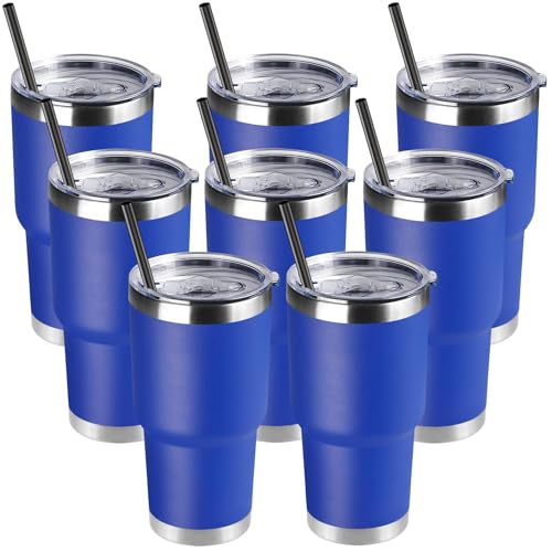 30oz Tumbler Bulk with Lid and Straw (8 Count)