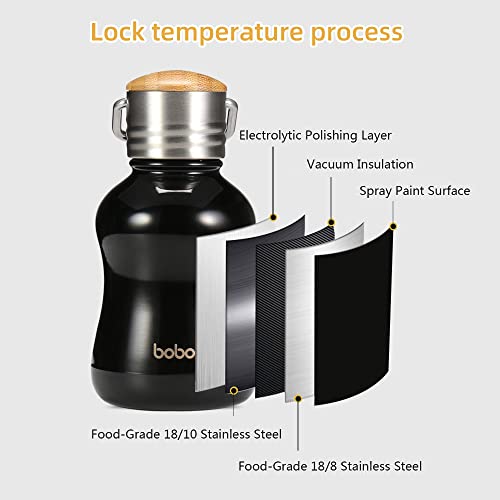 Mini Vacuum Insulated Water Bottle With Bamboo Lid