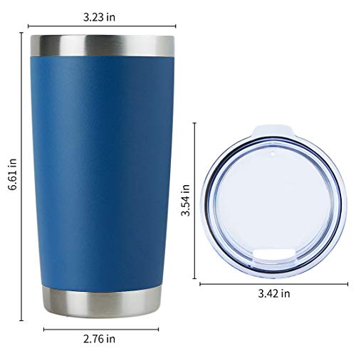 20oz Stainless Steel Tumbler Bulk with Lid (8 Count)