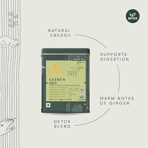 Estates Citrus Sky Green Tea 100gm Tin (3.5274 Ounce)