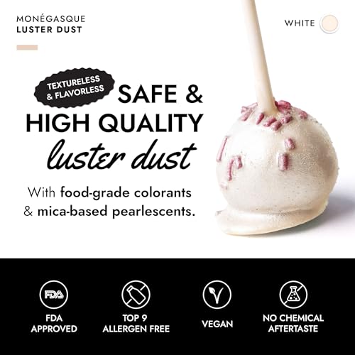 White Edible Glitter for Drinks & Cakes