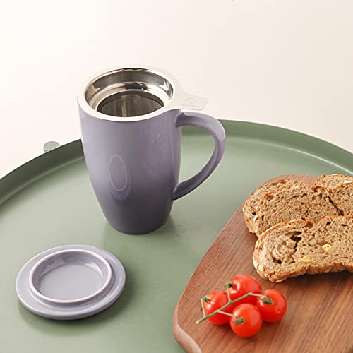Sweejar Porcelain Tea Infuser Mug with Lid