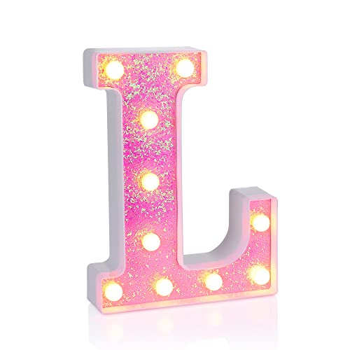Pink Light up Letters (4.2329 Ounce)