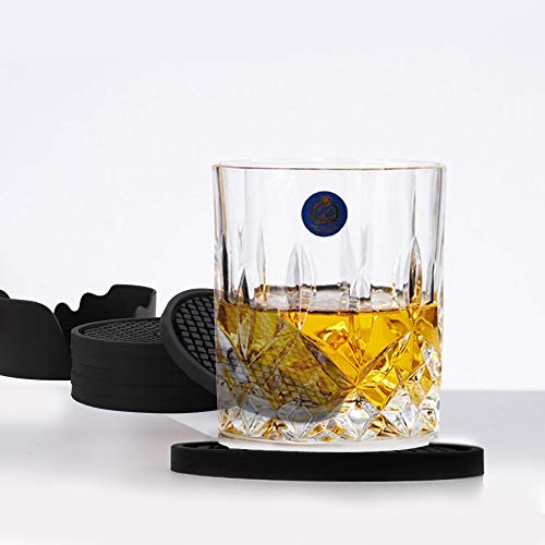 Silicone Coasters [6 Pack] Thickened Drink Coasters with Holder (6 Count)