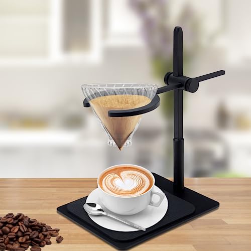 Coffee Dripper Holder Silicone Base Glass Funnel Stand Portable Coffee Dripper Rack Hight Adjustable for Home Kitchen