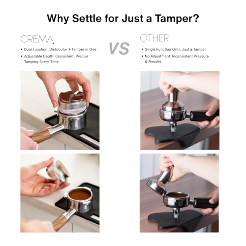 Coffee Products 51mm Hand Tamper & Coffee Distributor for Delonghi