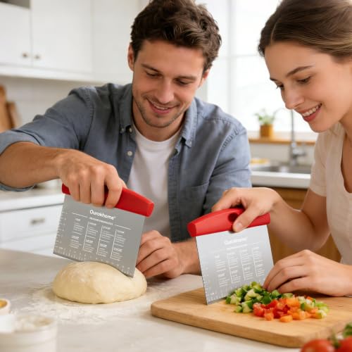 2 Pack Bench Scraper Dough Cutter