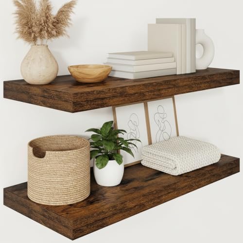 12 Deep Floating Shelves 30x12” Set of 2 (2 Count)
