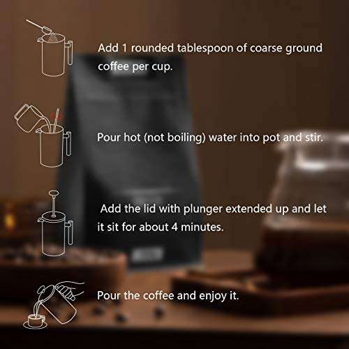 34oz French Press Coffee Maker Stainless Steel Double Wall