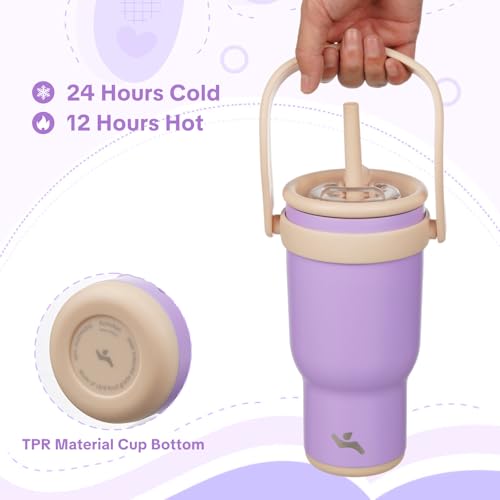 30 oz Tumbler with Handle and Straw