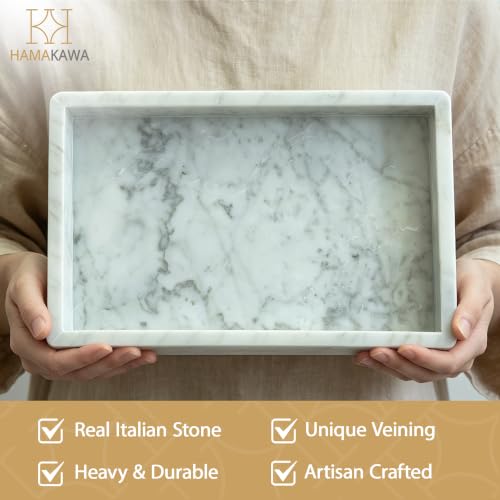 Italian Real Natural Marble Bathroom Vanity Tray 12 inch